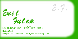 emil fulep business card