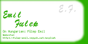 emil fulep business card